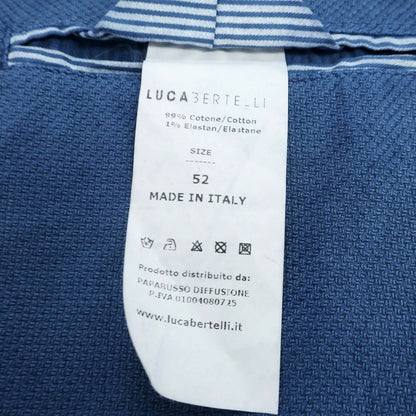 【中古】ルカベルテッリ LUCA BERTELLI ストレッチコットン カジュアルジャケット ネイビー【 52 】【 状態ランクB 】【 メンズ 】