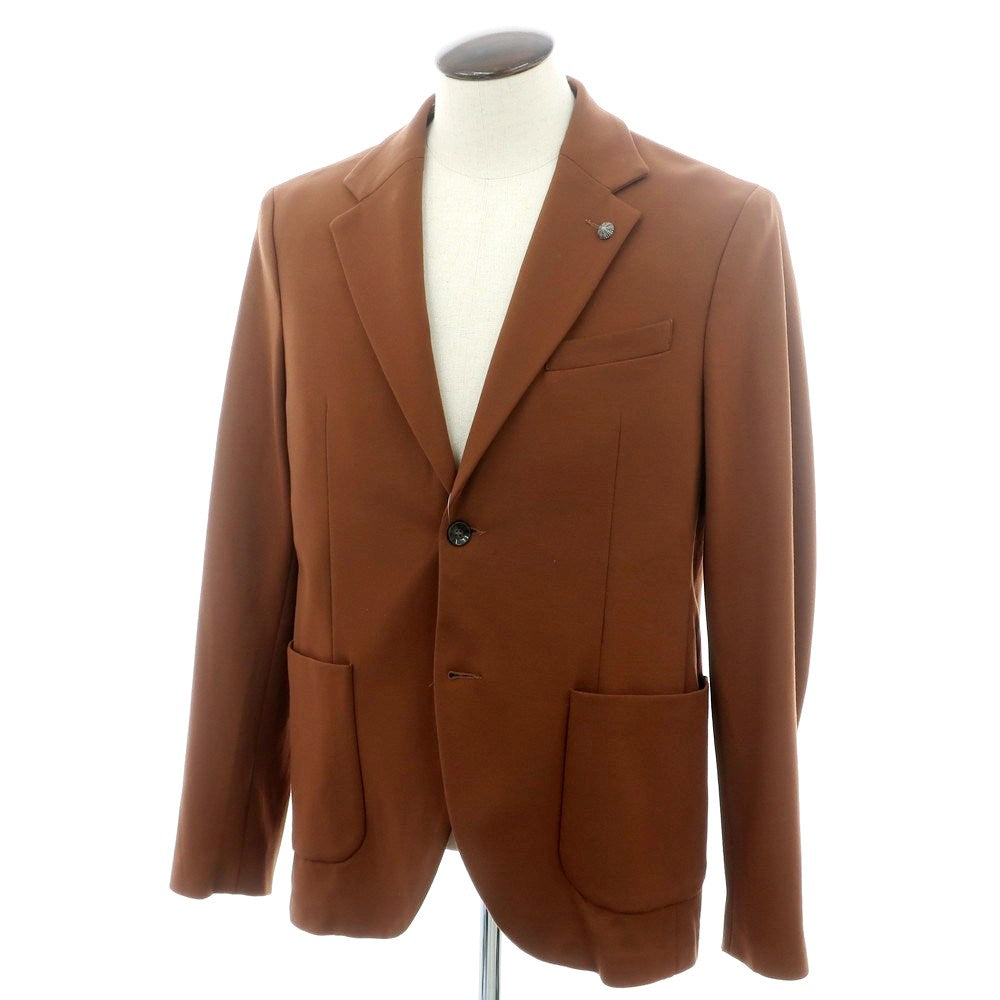【中古】オフィチーナ トレンタ セイ OFFICINA36 レーヨンナイロンジャージー カジュアルジャケット ブラウン【 52 】【 状態ランクB 】【 メンズ 】