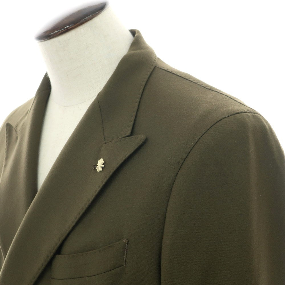 【中古】マニュエル リッツ MANUEL RITZ ストレッチウール ダブルジャケット オリーブ【 52 】【 状態ランクB 】【 メンズ 】