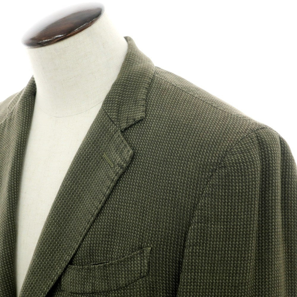 【中古】サンタニエッロ SANTANIELLO コットンラミーリネン ジャケット オリーブ【 52 】【 状態ランクC 】【 メンズ 】