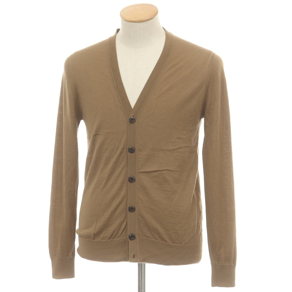 【中古】パオロ ペコラ PAOLO PECORA ハイゲージ ウール カーディガン ライトブラウン【 S 】【 状態ランクD 】【 メンズ 】