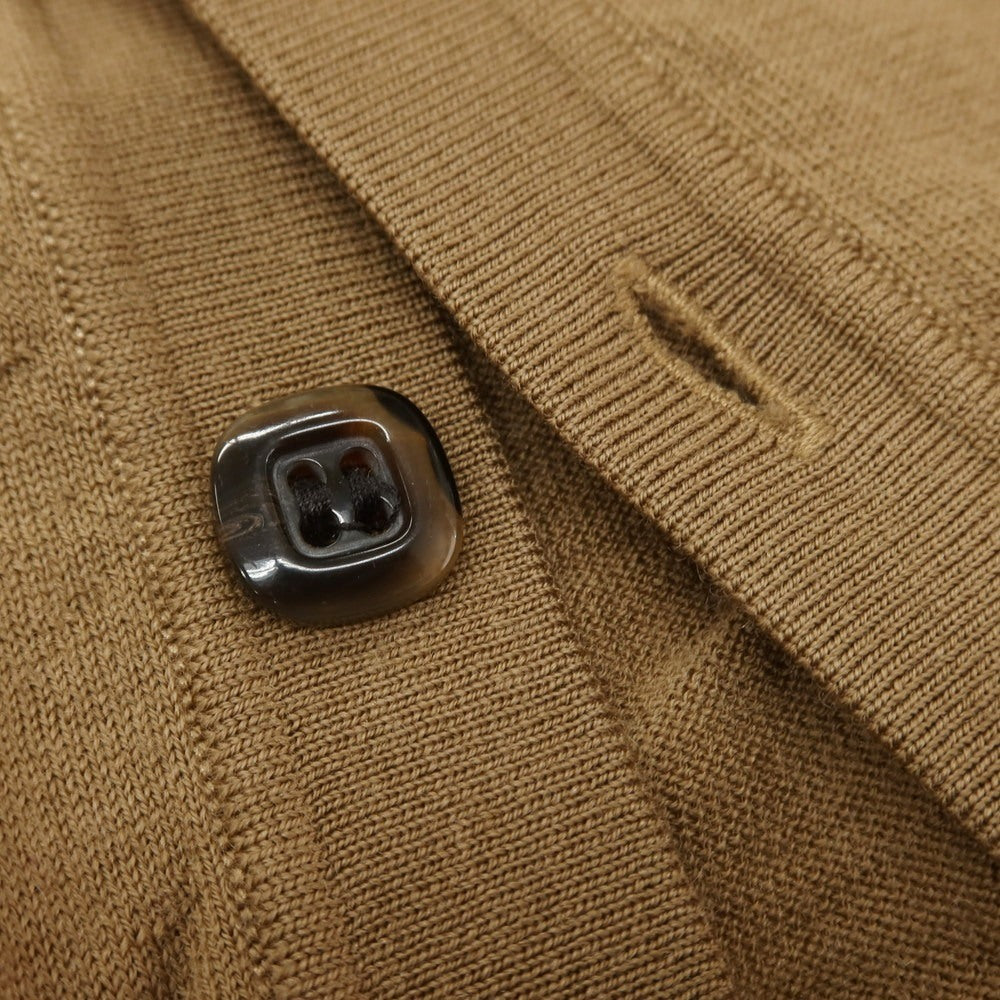 【中古】パオロ ペコラ PAOLO PECORA ハイゲージ ウール カーディガン ライトブラウン【 S 】【 状態ランクD 】【 メンズ 】