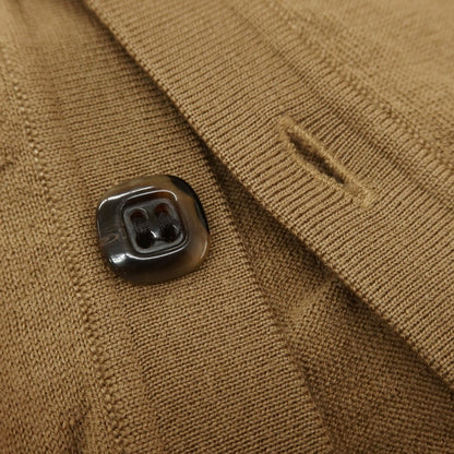 【中古】パオロ ペコラ PAOLO PECORA ハイゲージ ウール カーディガン ライトブラウン【 S 】【 状態ランクD 】【 メンズ 】