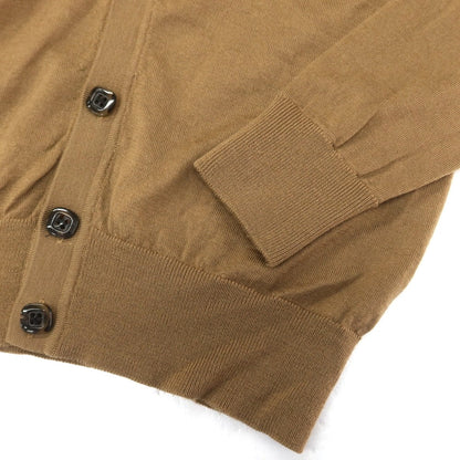 【中古】パオロ ペコラ PAOLO PECORA ハイゲージ ウール カーディガン ライトブラウン【 S 】【 状態ランクD 】【 メンズ 】