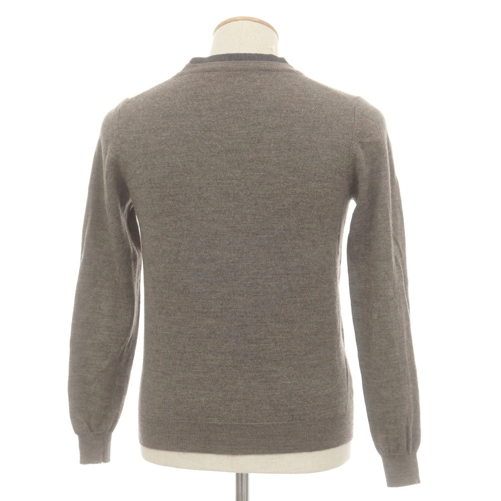 【中古】マッシモ レベッキ MASSIMO REBECCHI ウール レイヤード風 カーディガン ウォームグレー系【 48 】【 状態ランクC 】【 メンズ 】