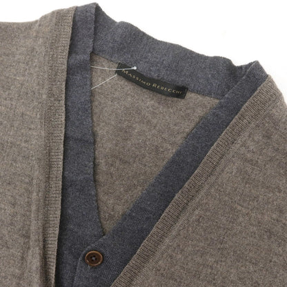 【中古】マッシモ レベッキ MASSIMO REBECCHI ウール レイヤード風 カーディガン ウォームグレー系【 48 】【 状態ランクC 】【 メンズ 】