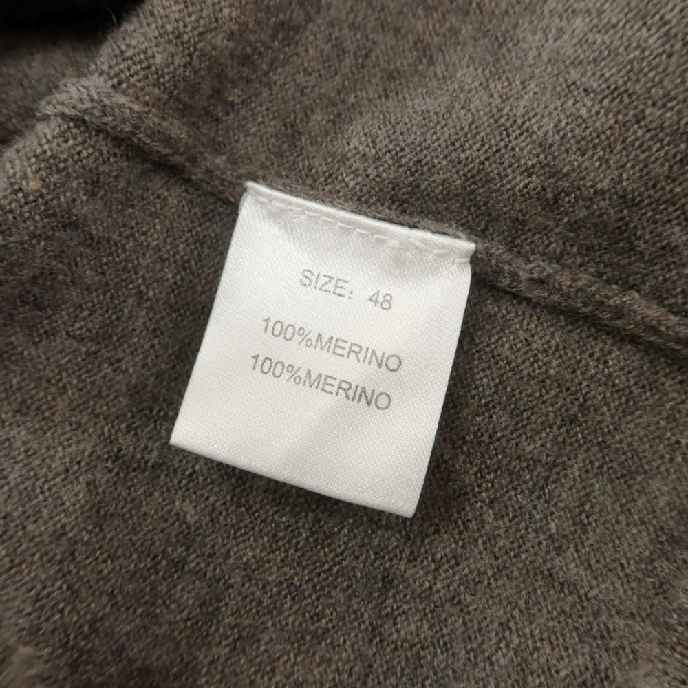 【中古】マッシモ レベッキ MASSIMO REBECCHI ウール レイヤード風 カーディガン ウォームグレー系【サイズ48】【 状態ランクC 】【 メンズ 】[DPD]