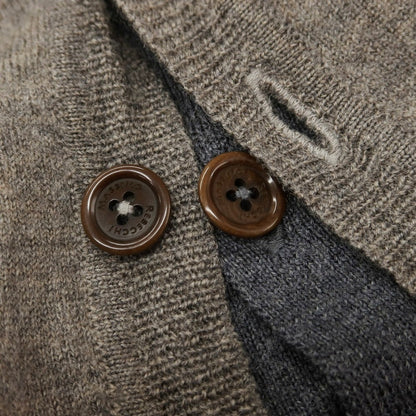 【中古】マッシモ レベッキ MASSIMO REBECCHI ウール レイヤード風 カーディガン ウォームグレー系【 48 】【 状態ランクC 】【 メンズ 】