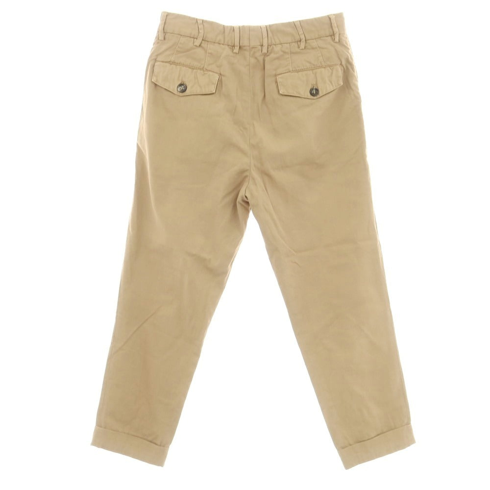 【中古】ブルネロクチネリ Brunello Cucinelli ツイルコットン カジュアルスラックスパンツ ベージュ【 46 】【 状態ランクC 】【 メンズ 】