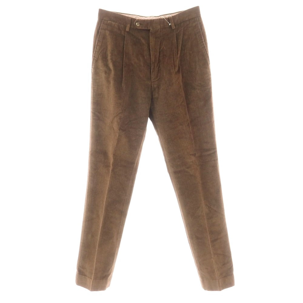 【中古】エルメネジルド ゼニア ソフト Ermenegildo Zegna soft コットンレーヨン カジュアルスラックスパンツ ブラウン【 46 】【 状態ランクC 】【 メンズ 】