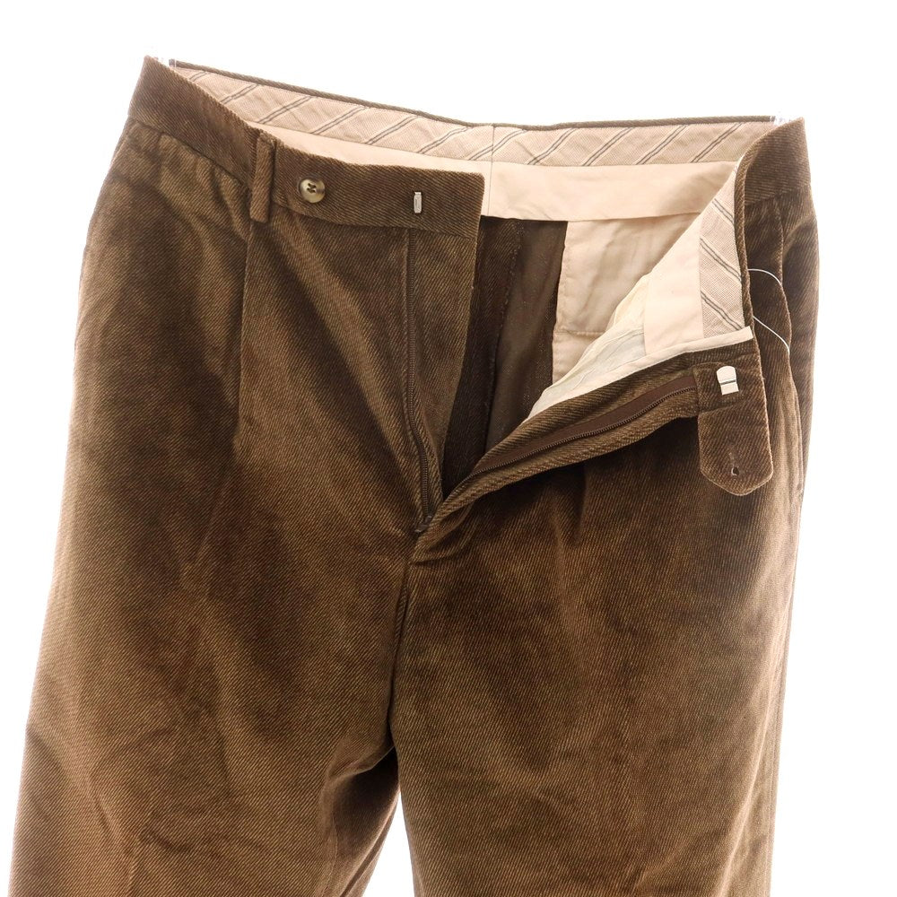 【中古】エルメネジルド ゼニア ソフト Ermenegildo Zegna soft コットンレーヨン カジュアルスラックスパンツ ブラウン【 46 】【 状態ランクC 】【 メンズ 】