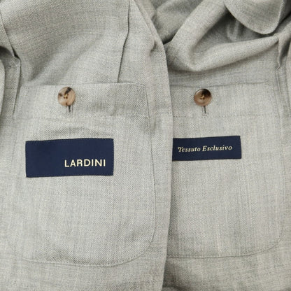【中古】ラルディーニ LARDINI カシミヤウールシルク ダブル6B テーラードジャケット ライトグレー【 48 】【 状態ランクA 】【 メンズ 】