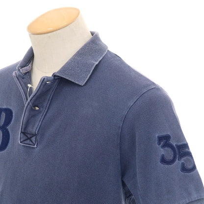 【中古】イレブンティ eleventy × BEAMS コットン 鹿の子 半袖ポロシャツ ネイビー系【 S 】【 状態ランクC 】【 メンズ 】