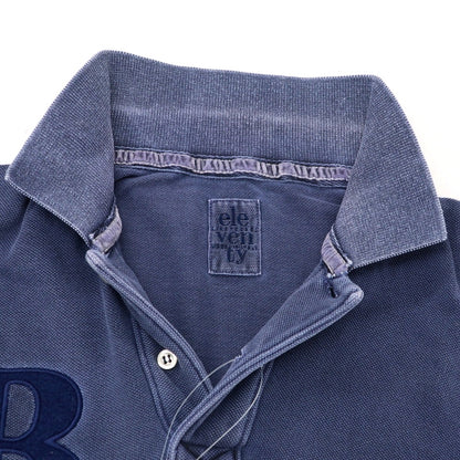 【中古】イレブンティ eleventy × BEAMS コットン 鹿の子 半袖ポロシャツ ネイビー系【 S 】【 状態ランクC 】【 メンズ 】