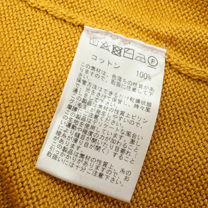 【中古】ラファモリーナ RAffa MOLINA コットン クルーネック 半袖 プルオーバーニット マスタードイエロー系【 S 】【 状態ランクA 】【 メンズ 】