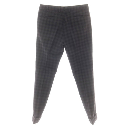 【中古】インコテックス INCOTEX ウール チェック ドレススラックスパンツ グレー【 48 】【 状態ランクD 】【 メンズ 】