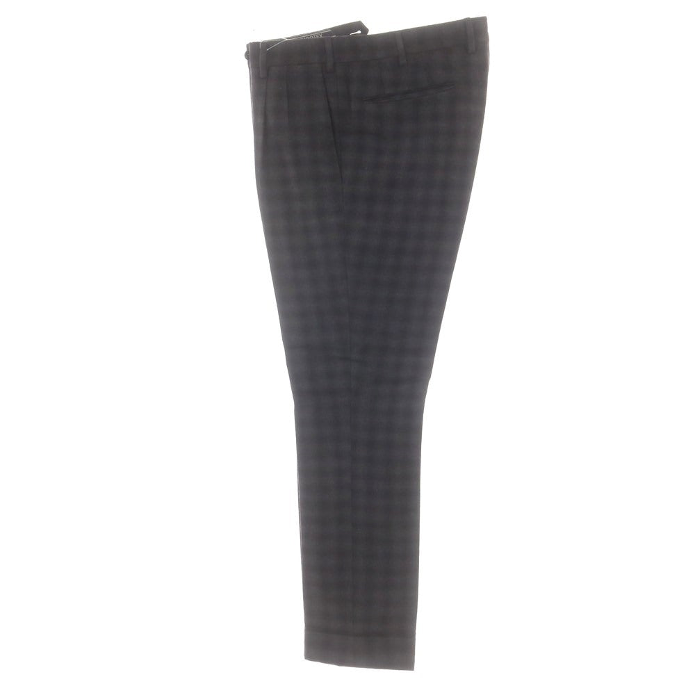 【中古】インコテックス INCOTEX ウール チェック ドレススラックスパンツ グレー【 48 】【 状態ランクD 】【 メンズ 】