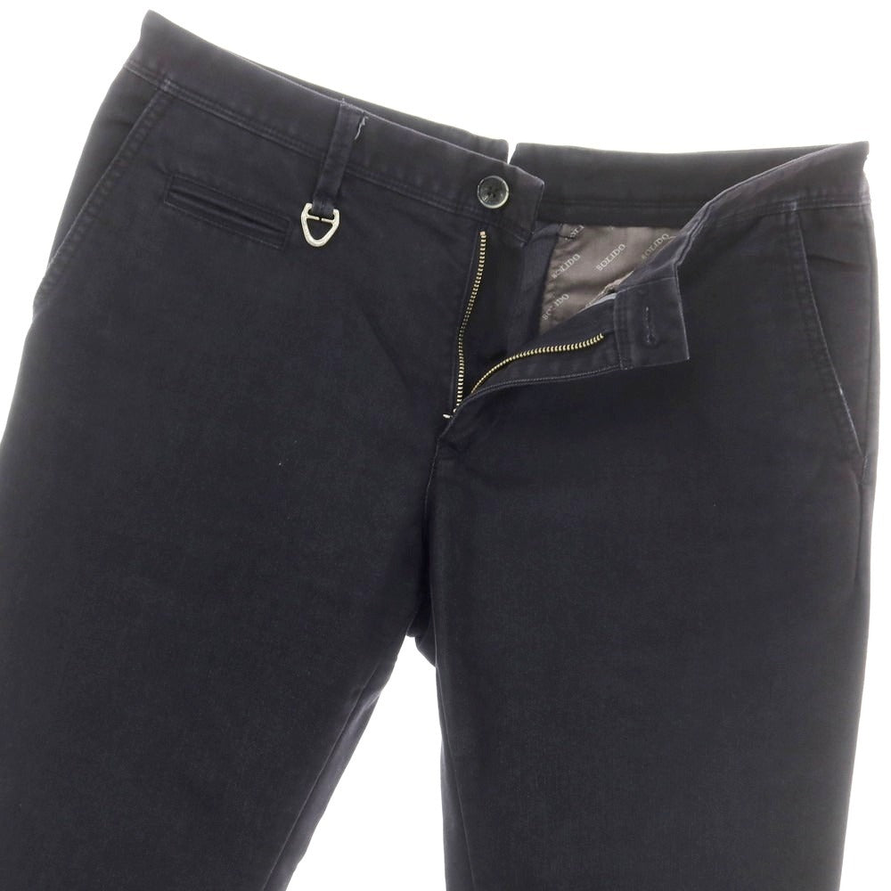 【中古】ソリード SOLIDO コットンポリエステル 5ポケットパンツ ネイビー【サイズ3】【 状態ランクC 】【 メンズ 】[EPD]