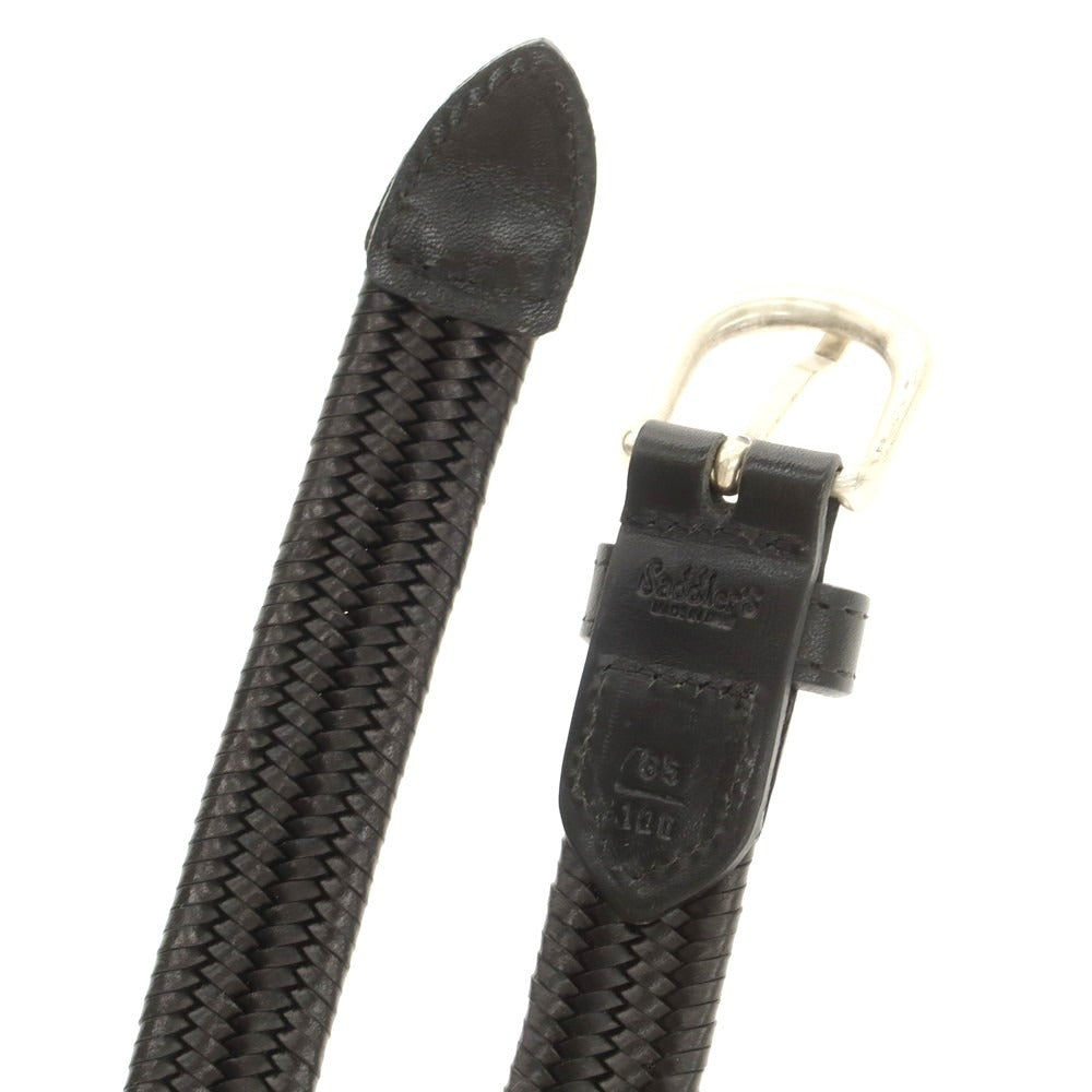 【中古】サドラーズ Saddlers レザー エラスティック メッシュベルト ダークブラウン【 85 】【 状態ランクA 】【 メンズ 】