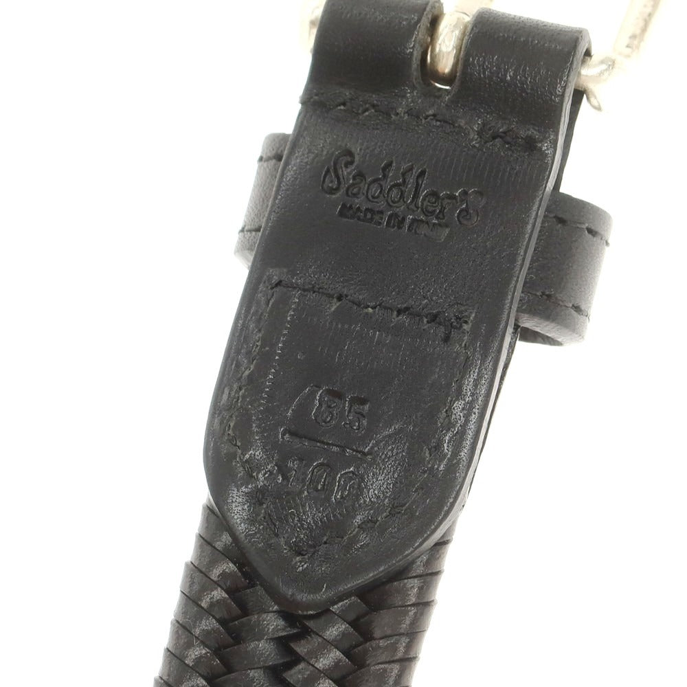 【中古】サドラーズ Saddlers レザー エラスティック メッシュベルト ダークブラウン【 85 】【 状態ランクA 】【 メンズ 】