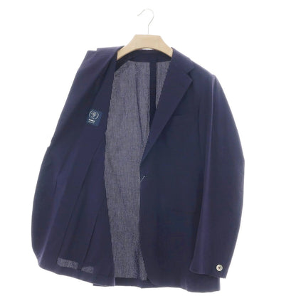 【中古】ビームスエフ BEAMS F シアサッカーコットン カジュアルジャケット ネイビー【 52 】【 状態ランクC 】【 メンズ 】