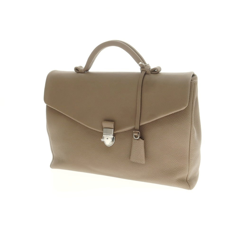 【中古】オオバセイホウ 大峽製鞄 レイロウ37 ミディアム シュリンクレザー ブリーフケース トープ系【 状態ランクA 】【 メンズ 】