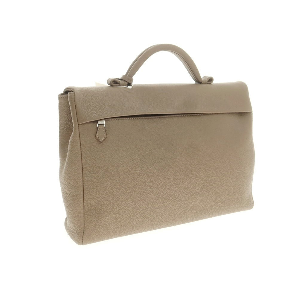 【中古】オオバセイホウ 大峽製鞄 レイロウ37 ミディアム シュリンクレザー ブリーフケース トープ系【 状態ランクA 】【 メンズ 】