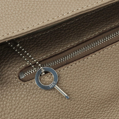 【中古】オオバセイホウ 大峽製鞄 レイロウ37 ミディアム シュリンクレザー ブリーフケース トープ系【 状態ランクA 】【 メンズ 】