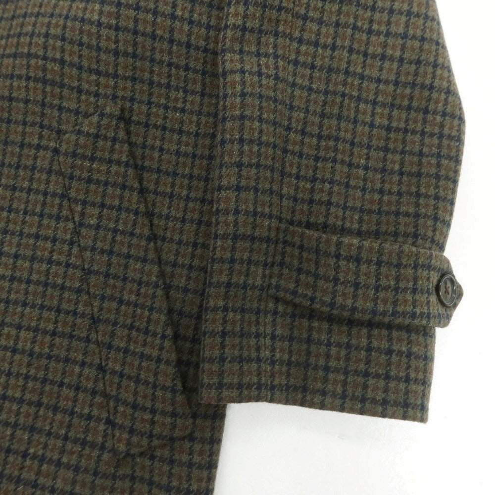 【中古】ピーティートリノ PT TORINO ウール チェック チェスターフィールドコート オリーブxネイビー【 46 】【 状態ランクB 】【 メンズ 】