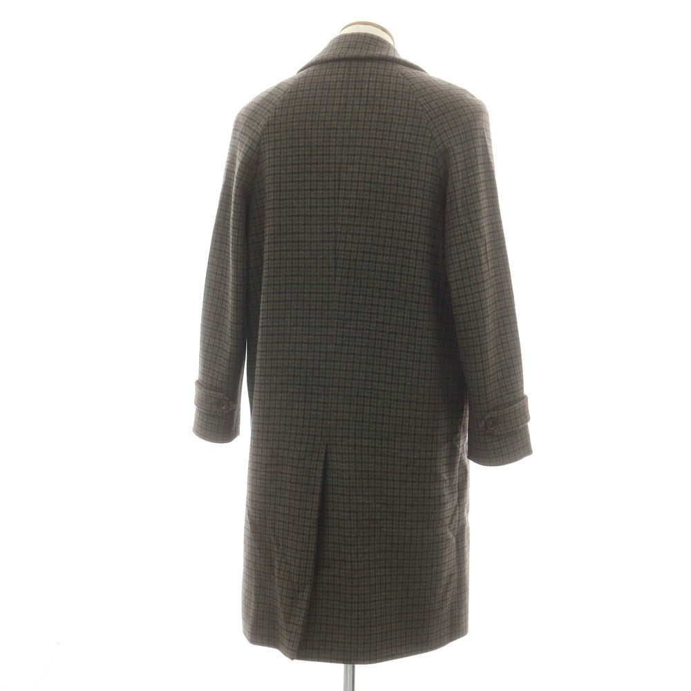 【中古】ピーティートリノ PT TORINO ウール チェック チェスターフィールドコート オリーブxネイビー【 46 】【 状態ランクB 】【 メンズ 】