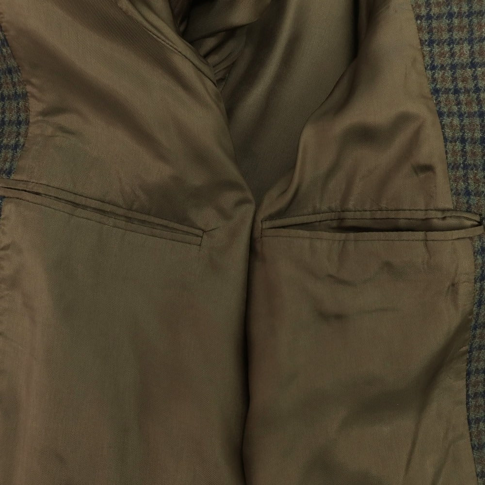 【中古】ピーティートリノ PT TORINO ウール チェック チェスターフィールドコート オリーブxネイビー【 46 】【 状態ランクB 】【 メンズ 】