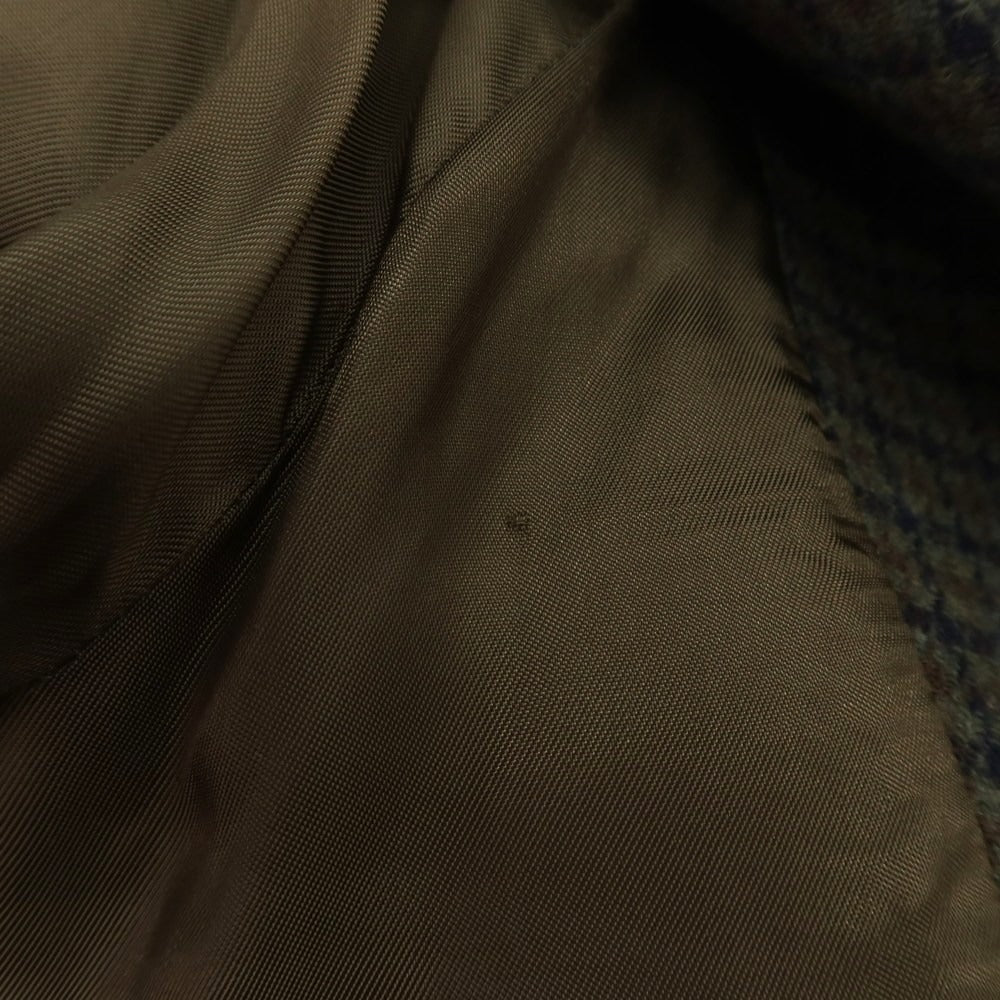 【中古】ピーティートリノ PT TORINO ウール チェック チェスターフィールドコート オリーブxネイビー【 46 】【 状態ランクB 】【 メンズ 】