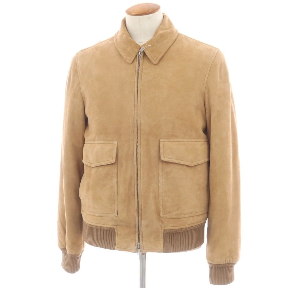 【中古】ピーティートリノ PT TORINO スエード 中綿 レザーブルゾン ベージュ【 48 】【 状態ランクC 】【 メンズ 】