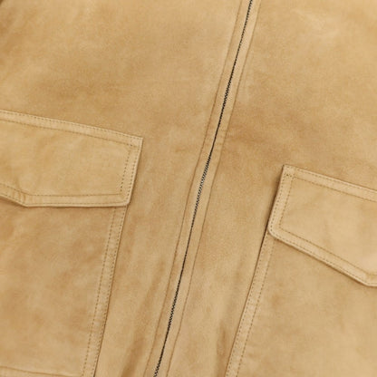 【中古】ピーティートリノ PT TORINO スエード 中綿 レザーブルゾン ベージュ【 48 】【 状態ランクC 】【 メンズ 】