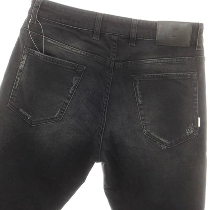 【中古】ピーティートリノ デニム PT TORINO DENIM REGGAE リペア加工 デニムパンツ ジーンズ ブラック【 32 】【 状態ランクB 】【 メンズ 】