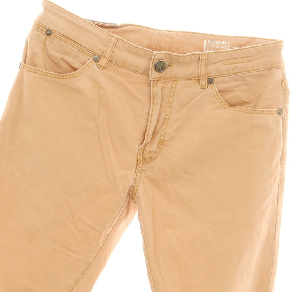 【中古】ピーティートリノ デニム PT TORINO DENIM ストレッチコットン 5ポケットパンツ オレンジ【 32 】【 状態ランクC 】【 メンズ 】