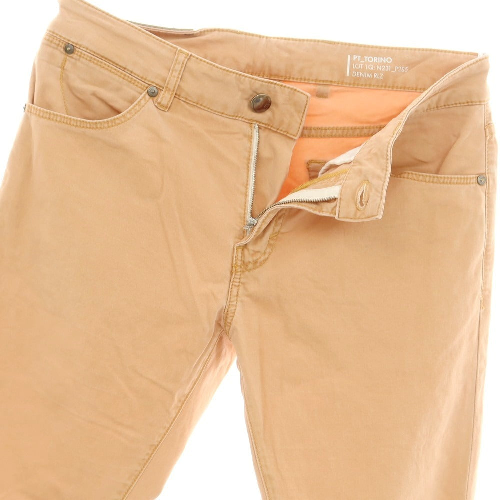 【中古】ピーティートリノ デニム PT TORINO DENIM ストレッチコットン 5ポケットパンツ オレンジ【サイズ32】【 状態ランクC 】【 メンズ 】[EPD]