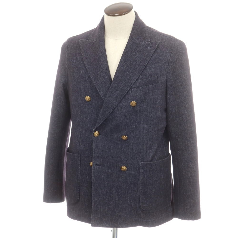 【中古】チルコロ1901 CIRCOLO 1901 コットン ジャージー ダブル6B カジュアルジャケット ネイビー【 50 】【 状態ランクB 】【 メンズ 】