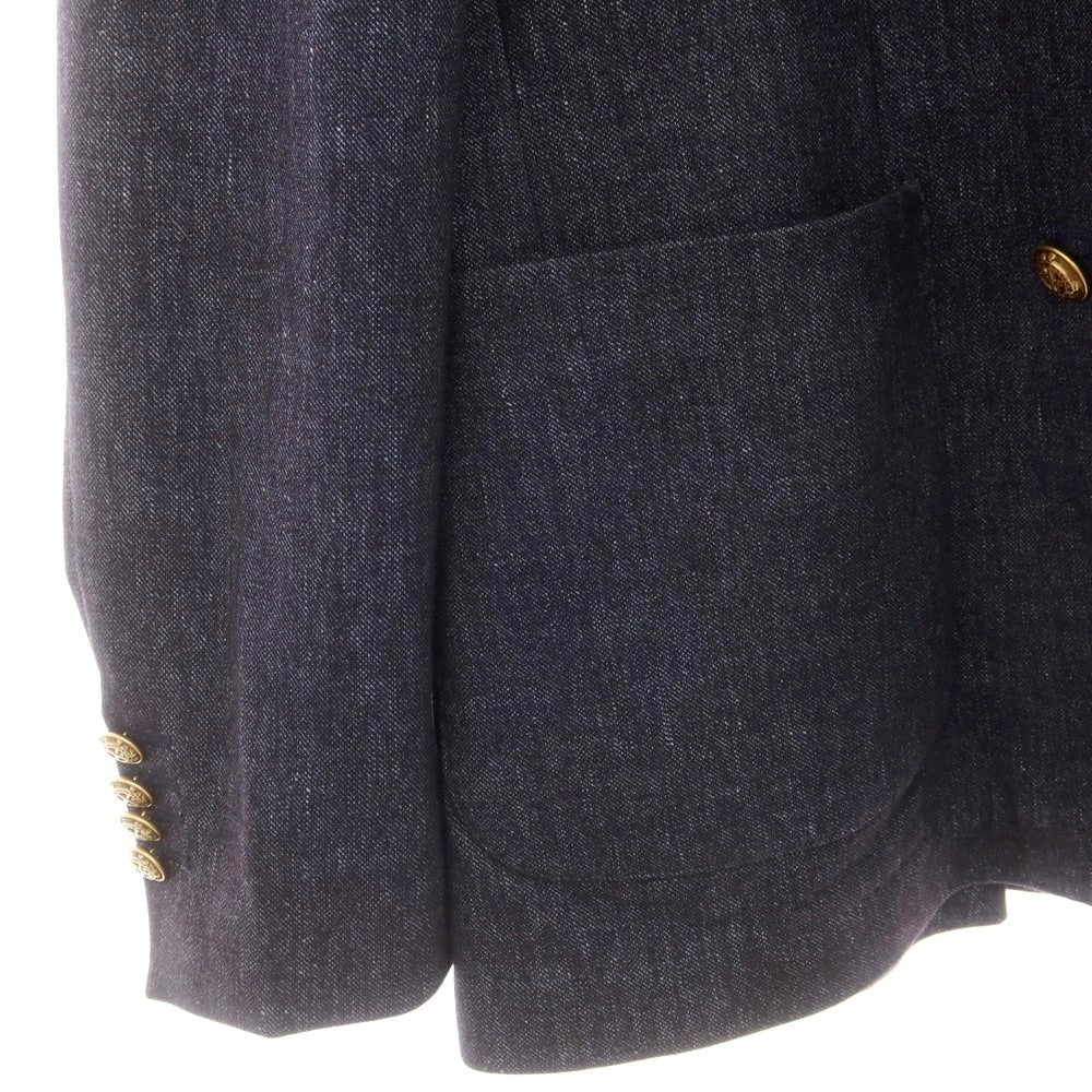 【中古】チルコロ1901 CIRCOLO 1901 コットン ジャージー ダブル6B カジュアルジャケット ネイビー【 50 】【 状態ランクB 】【 メンズ 】