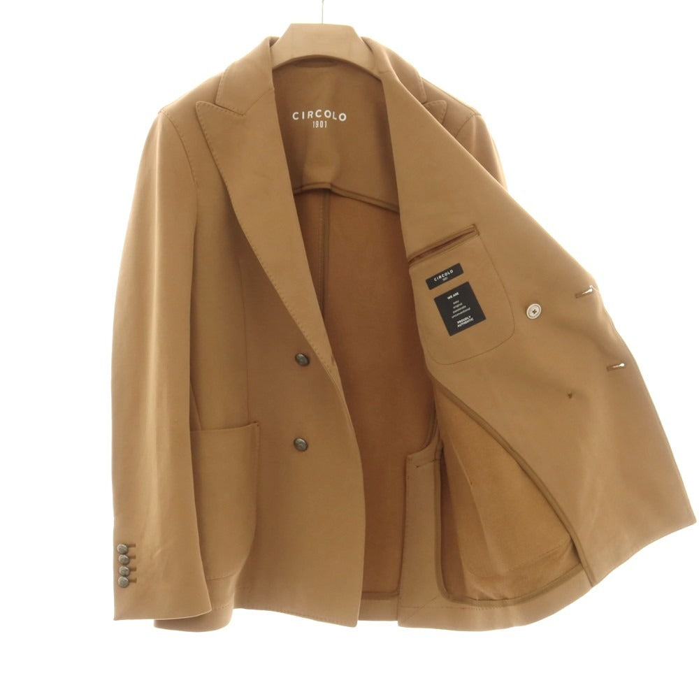 【中古】チルコロ1901 CIRCOLO 1901 コットン ジャージー ダブル6B カジュアルジャケット キャメル系【 50 】【 状態ランクB 】【 メンズ 】