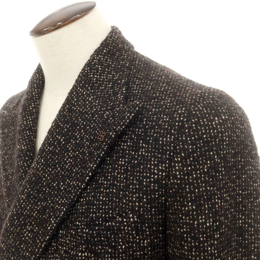 【中古】タリアトーレ TAGLIATORE ウール ダブル6B テーラードジャケット ブラウンxブラック【 52 】【 状態ランクB 】【 メンズ 】