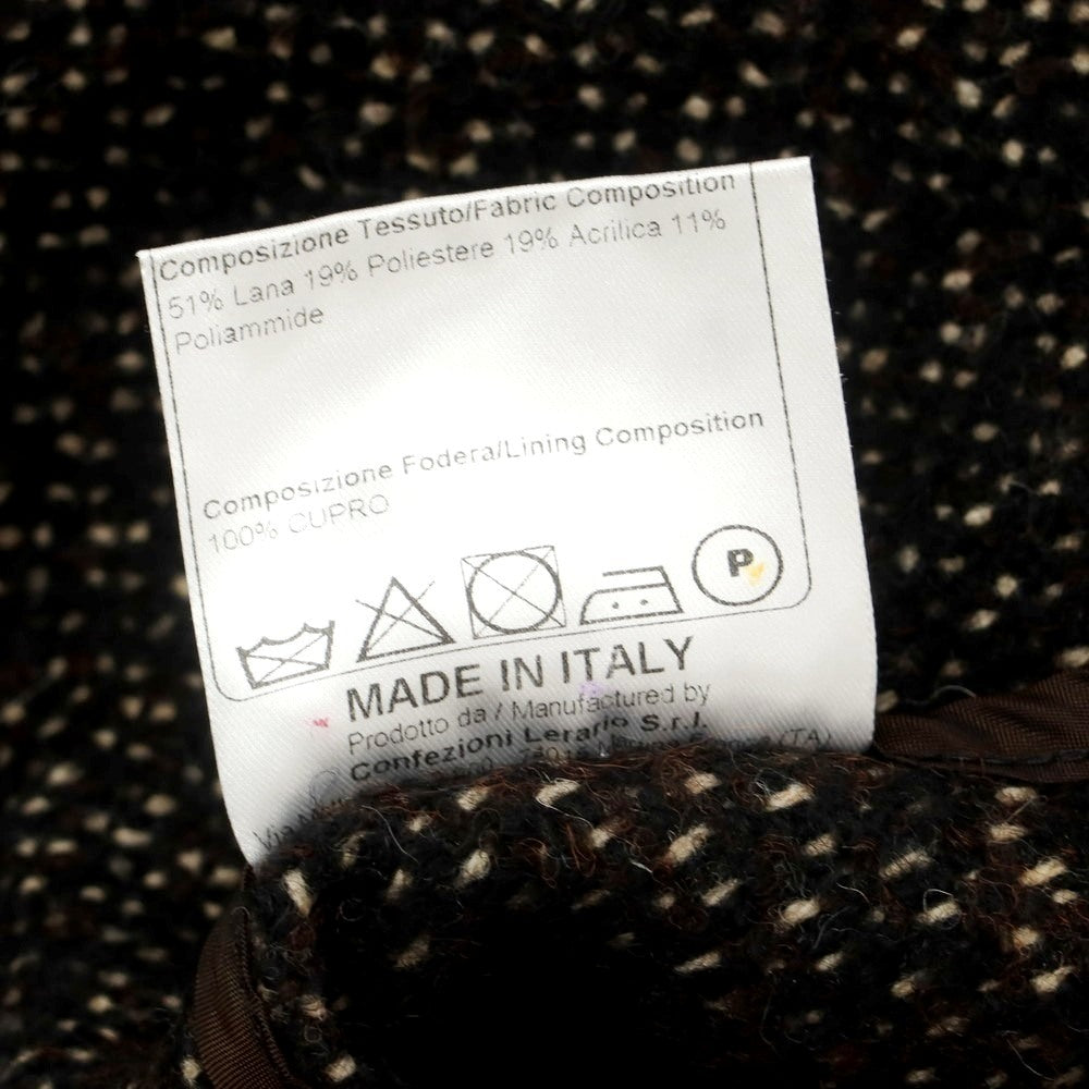 【中古】タリアトーレ TAGLIATORE ウール ダブル6B テーラードジャケット ブラウンxブラック【 52 】【 状態ランクB 】【 メンズ 】