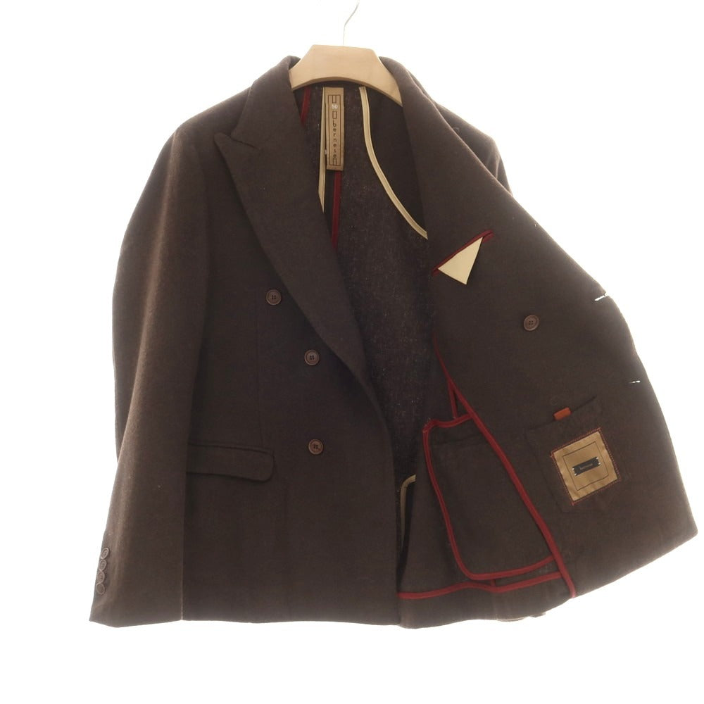 【中古】ベルネーゼ BERNESE MILANO ポリエステルウールレーヨン ダブル6B カジュアルジャケット ダークブラウン【 50 】【 状態ランクB 】【 メンズ 】