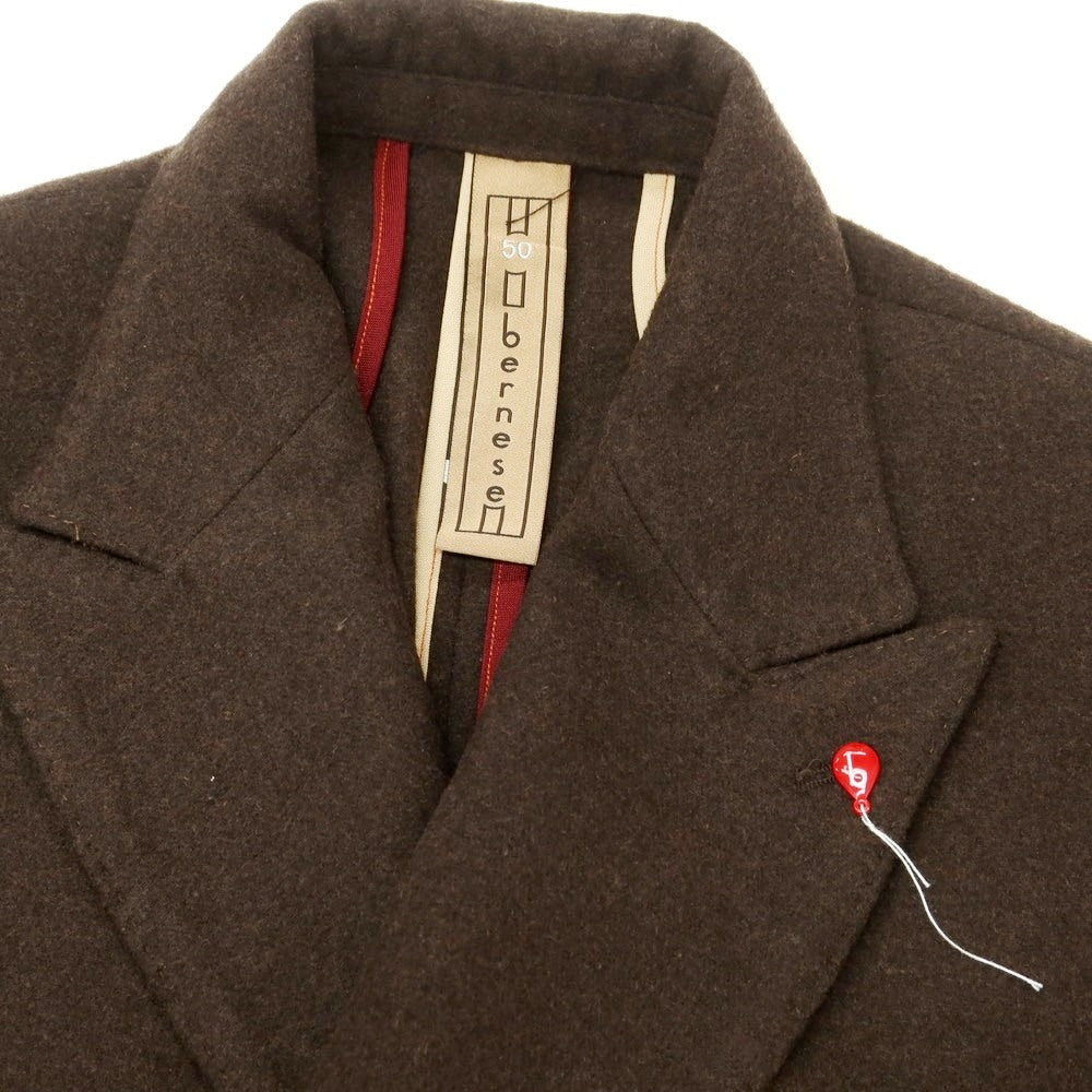【中古】ベルネーゼ BERNESE MILANO ポリエステルウールレーヨン ダブル6B カジュアルジャケット ダークブラウン【 50 】【 状態ランクB 】【 メンズ 】