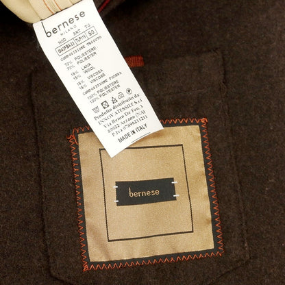 【中古】ベルネーゼ BERNESE MILANO ポリエステルウールレーヨン ダブル6B カジュアルジャケット ダークブラウン【 50 】【 状態ランクB 】【 メンズ 】