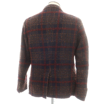 【中古】ザ ジジ THE GIGI ウールナイロンモヘヤ チェック ダブル8B カジュアルジャケット ネイビー【 52 】【 状態ランクB 】【 メンズ 】