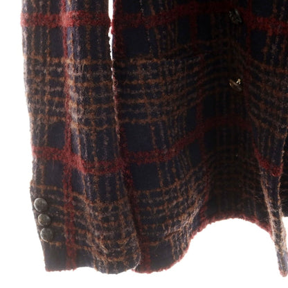 【中古】ザ ジジ THE GIGI ウールナイロンモヘヤ チェック ダブル8B カジュアルジャケット ネイビー【 52 】【 状態ランクB 】【 メンズ 】