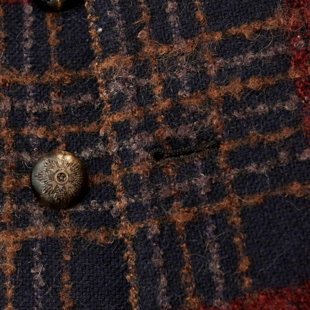 【中古】ザ ジジ THE GIGI ウールナイロンモヘヤ チェック ダブル8B カジュアルジャケット ネイビー【 52 】【 状態ランクB 】【 メンズ 】