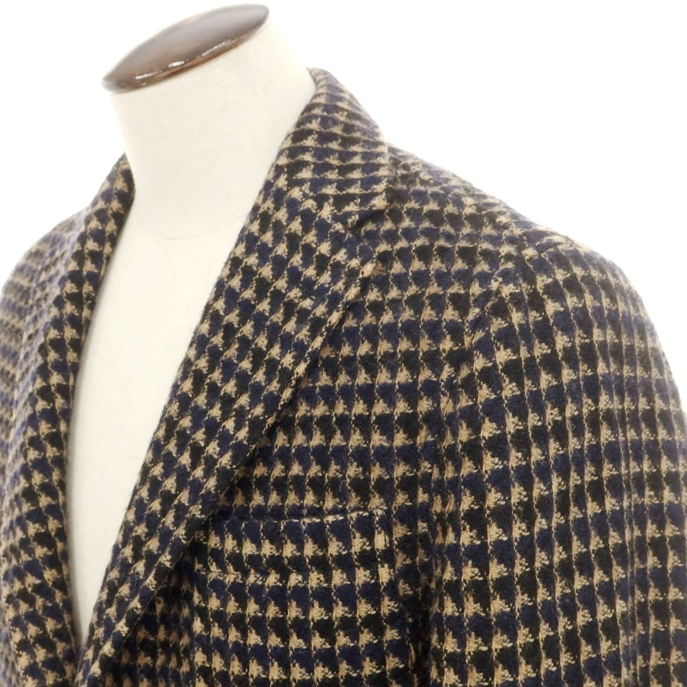 【中古】ザ ジジ THE GIGI ウールナイロン 2B カジュアルジャケット ネイビーxベージュ【 52 】【 状態ランクB 】【 メンズ 】