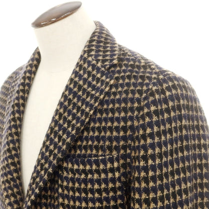 【中古】ザ ジジ THE GIGI ウールナイロン 2B カジュアルジャケット ネイビーxベージュ【 52 】【 状態ランクB 】【 メンズ 】